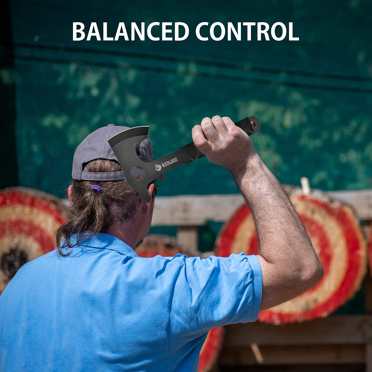 NedFoss Throwing Axes and Tomahawks, 10.2'' Full Tang Throwing Hatchet with Sheath, Rubber & Paracord Handle, Perfect for Competition and Recreation NedFoss