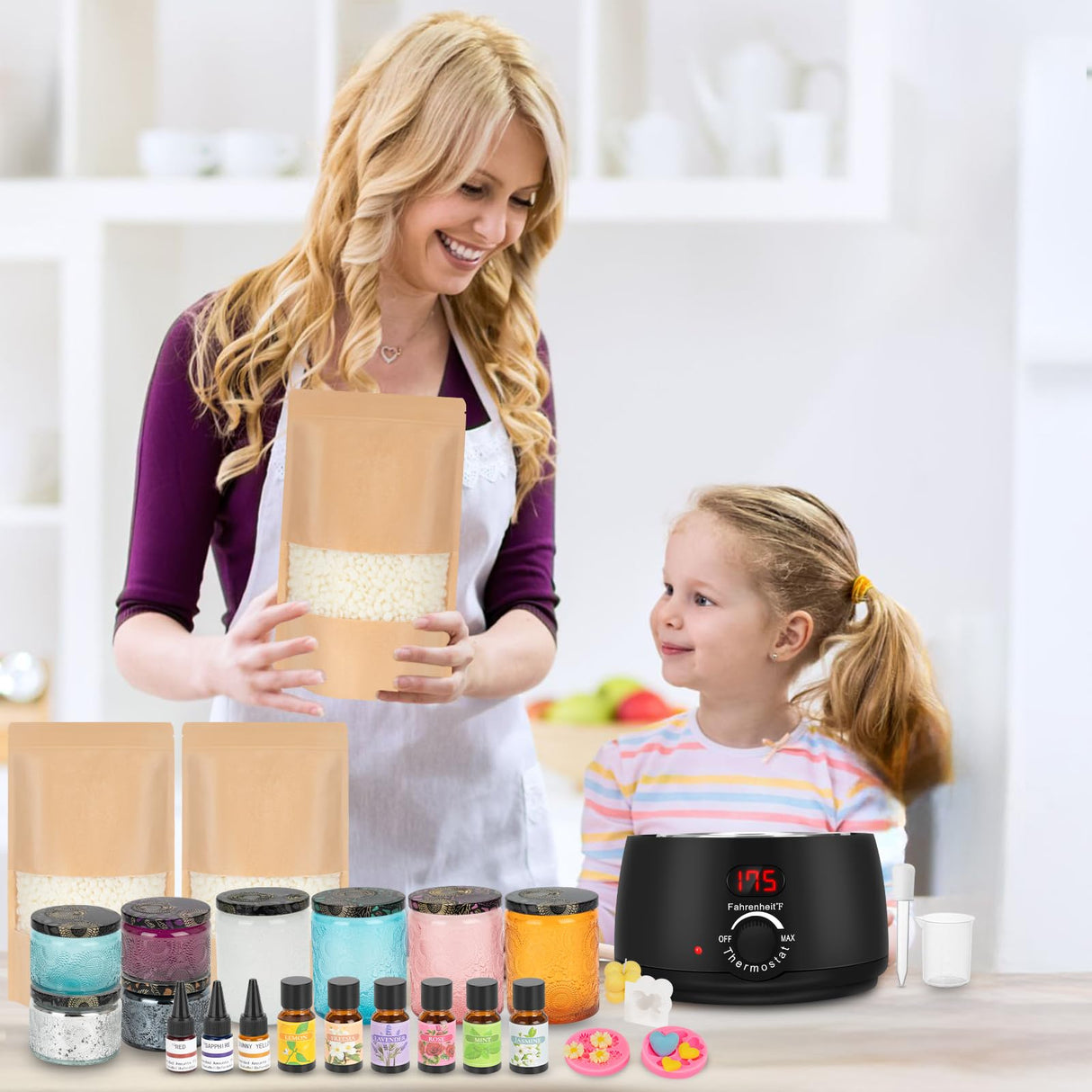 WITOROR Candle Making Kit, Scented Candles Making Kit Supplies with Digital Soy Wax Melt Warmer Candle Making Complete Kit for Adults Beginners DIY Starters WITOROR