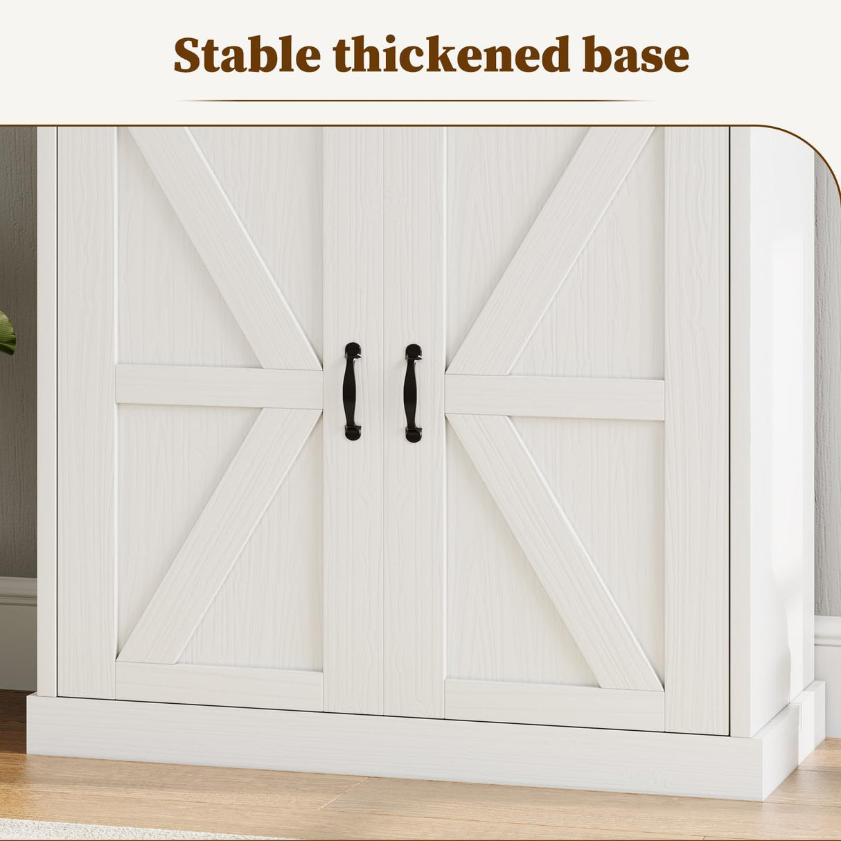 4ever2buy Farmhouse Coffee Bar Cabinet with Storage Hutch, 73 Inch Tall Coffee Bar with Wine Racks and Adjustable Shelves for Living & Dining Room, White 4ever2buy