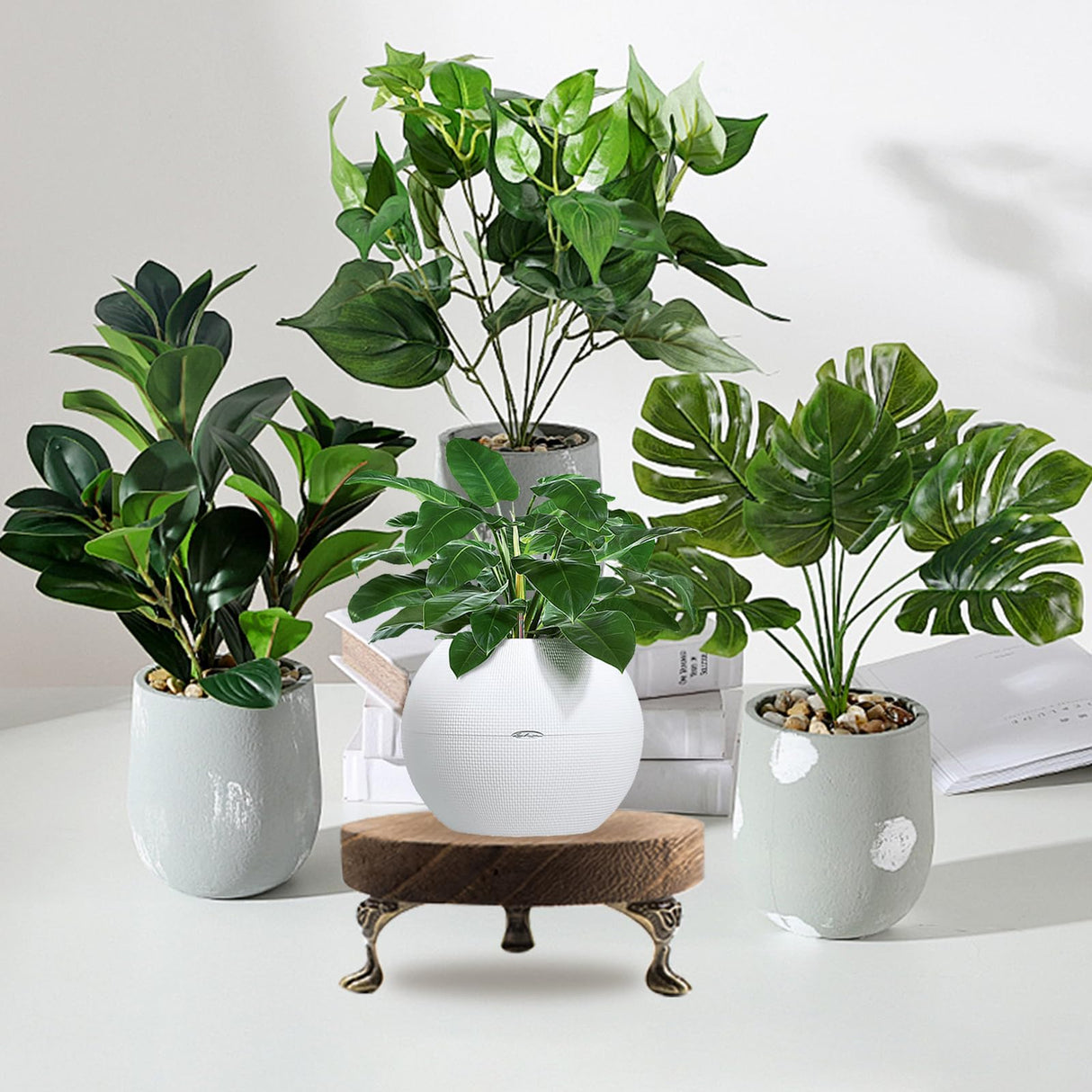 3 PCS Wooden Display Riser for Display Wood Risers for Decor and Organizer Round Display Stand Farmhouse Rustic Decor Risers Wood Riser Pedestal Stand for Candles Plants Cups (Brown, 8/6/4 Inch) QoTang