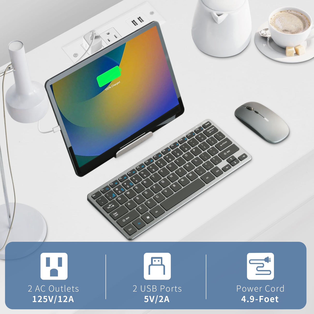 Edbuosy 3-Tier Wooden Drawer Nightstand, 27 inch Wide Night Stand Set 2 with Charging Station and Adjustable Drawers, Nightstand for Living Room/Bedroom, White. Edbuosy