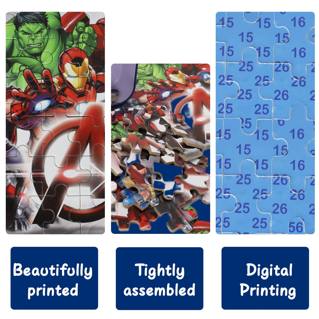 Jigsaw Puzzles for Kids Ages 4-8,60 Pieces Marvel Superhero Hulk Avengers Puzzle Toys for Children Girls and Boys,Learning Educational Kids Puzzles Toys Preschool Puzzles(0682) DPLEFO