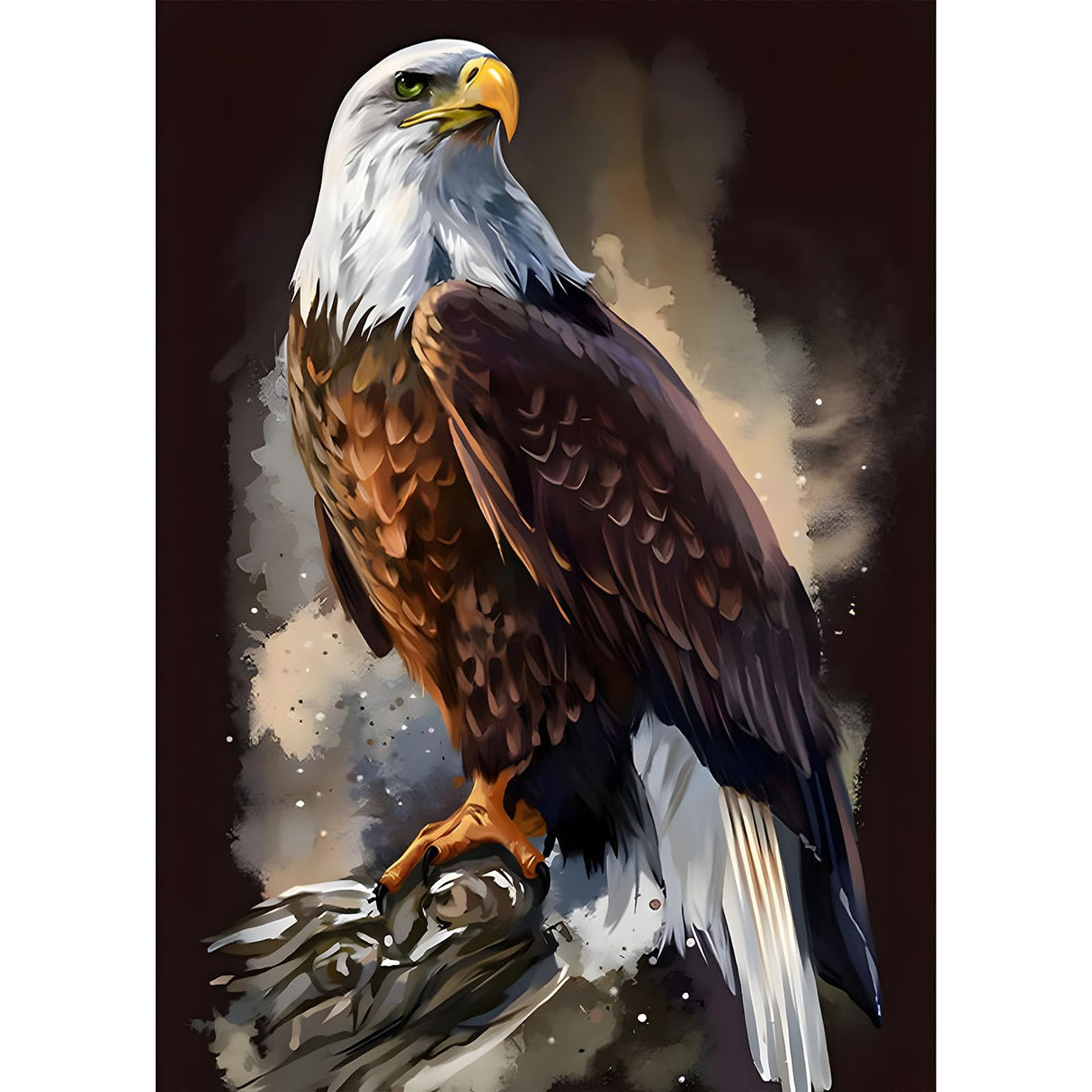 SENQAO Eagle Diamond Painting Kits for Adults, American Bald Eagle Full Drill Round Diamond Painting, for Room Decor Bedroom Decor Or Birthday for Friends 30x40cm SENQAO