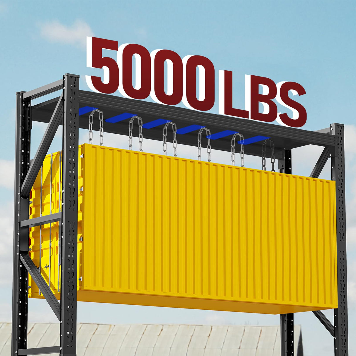 IYANEN 60" W Storage Shelves Heavy Duty, 4 Tier Metal Garage Shelving Units, 5000LBS Heavy Duty Adjustable Shelf, Garage Storage Rack, Industrial Shelving for Shop, Warehouse,60" W x 24" D x 79" H IYANEN