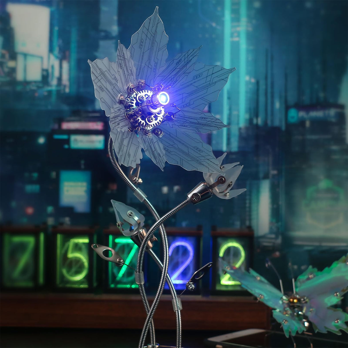 3D Flower Puzzle Metal Model Kit, 3D Metal Puzzle Adult, 3D Mechanical Model,Brain Teaser Puzzles DIY Assembling Flower for Stress Relief for Teenagers and Adults ZUNPINSPACE