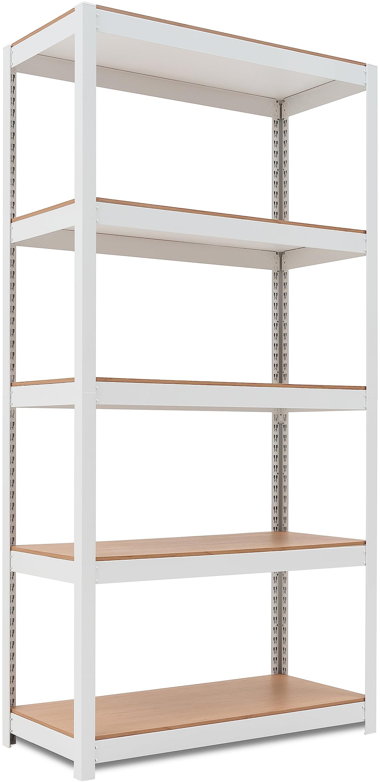 HOMEDANT House 5-Tier Laminated Boltless Metal Shelving Unit Adjustable Storage Utility Rack Heavy Duty Shelves Organization Multipurpose Shelf Kitchen Garage Pantry Closet 1Pack HOMEDANT