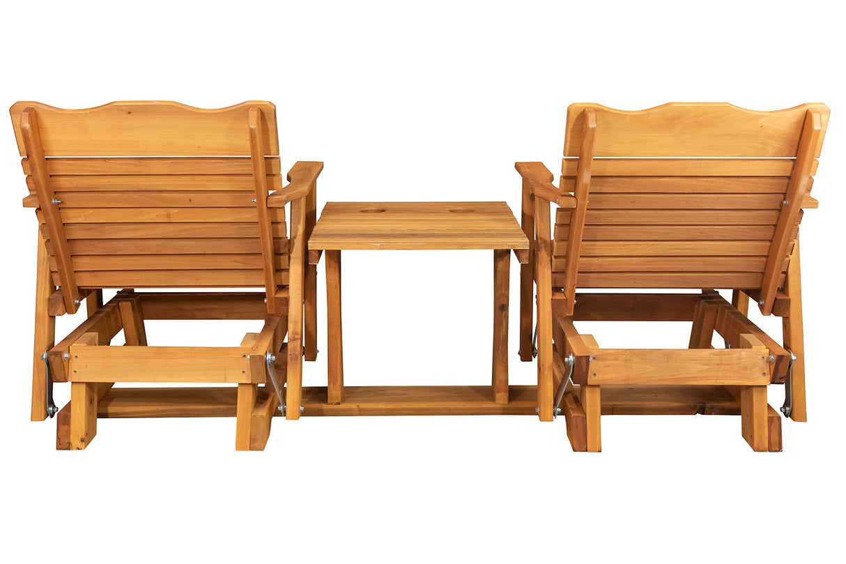 Kilmer Creek Rustic Finished 6' Cedar Porch Settee Glider, Amish Crafted Kilmer Creek