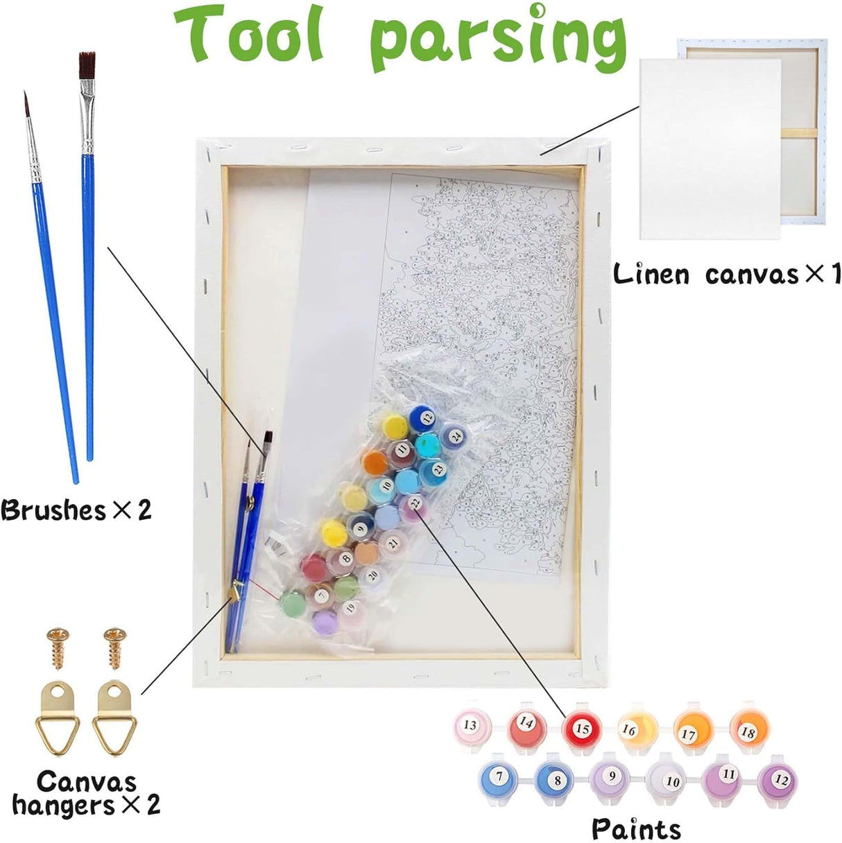 Ginfonr Framed Paint by Numbers Kit for Adults, Halloween Ghosts Acrylic Painting on Canvas, Cat Oil Painting for Beginner with Brushes, Adults Paint-by-Number for Home Wall Decor (8x8inch) Ginfonr