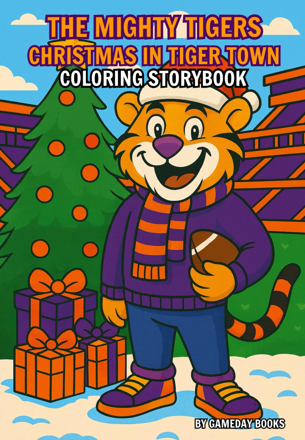 The Mighty Tigers: Christmas in Tiger Town: Christmas Coloring book WoodArtSupply