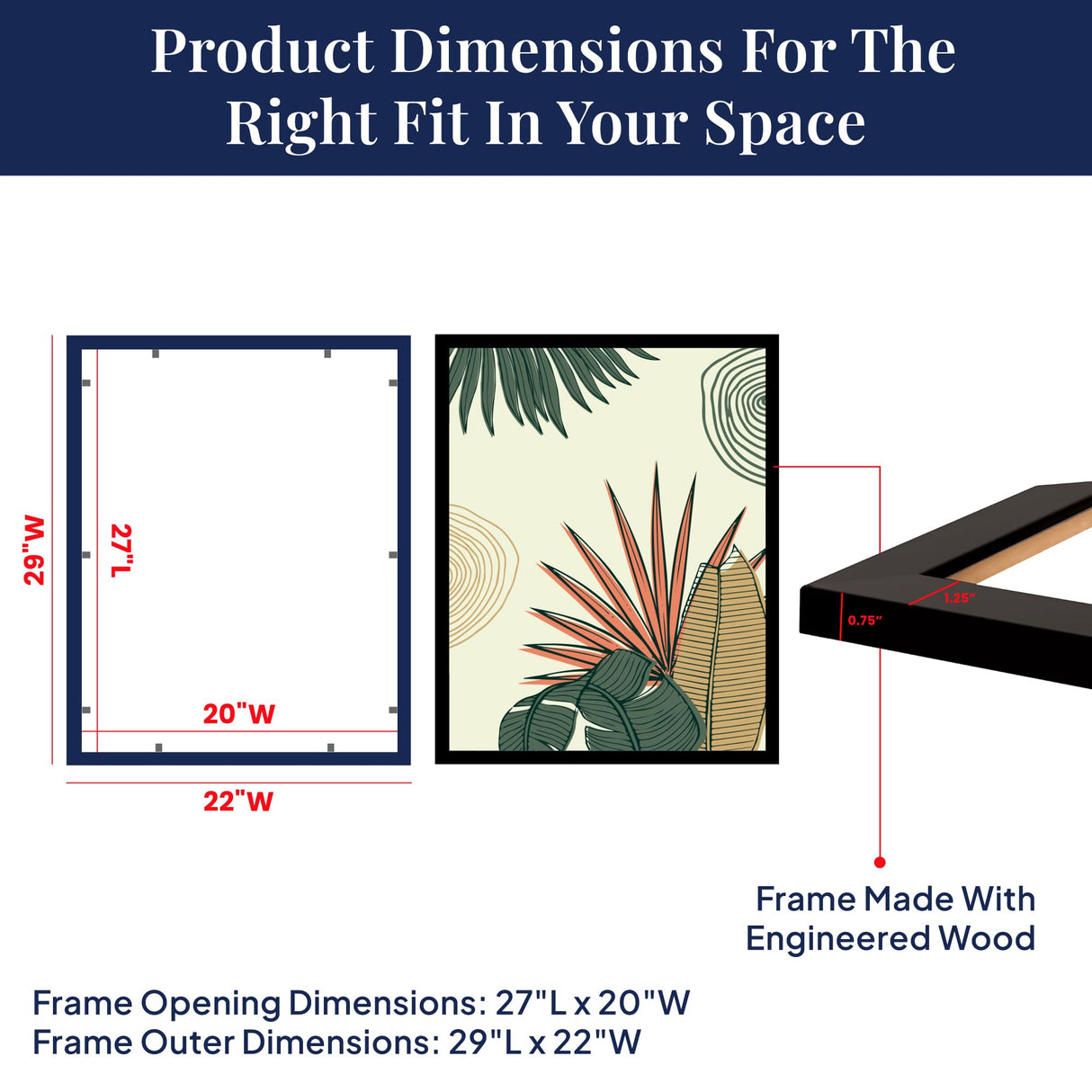 PictureFrameFactoryOutlet 20x27 Puzzle Frame - Showcase Your Artwork and Puzzles with Elegance and Security - 1.25" Black MDF Frame, Hanging Hardware, and Protective Plexi Glass Included PictureFrameFactoryOutlet