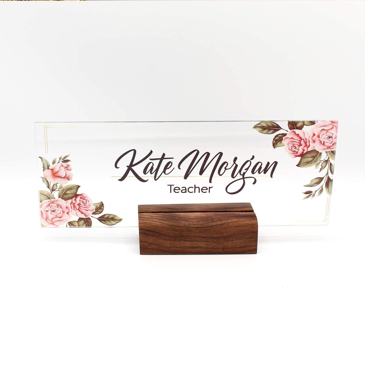 Personalized Desk Name Plate Plaque | Unique Gift | Wood Holder | Office Decor | Teacher Name Plate | Sign | Artswave ARTSWAVE