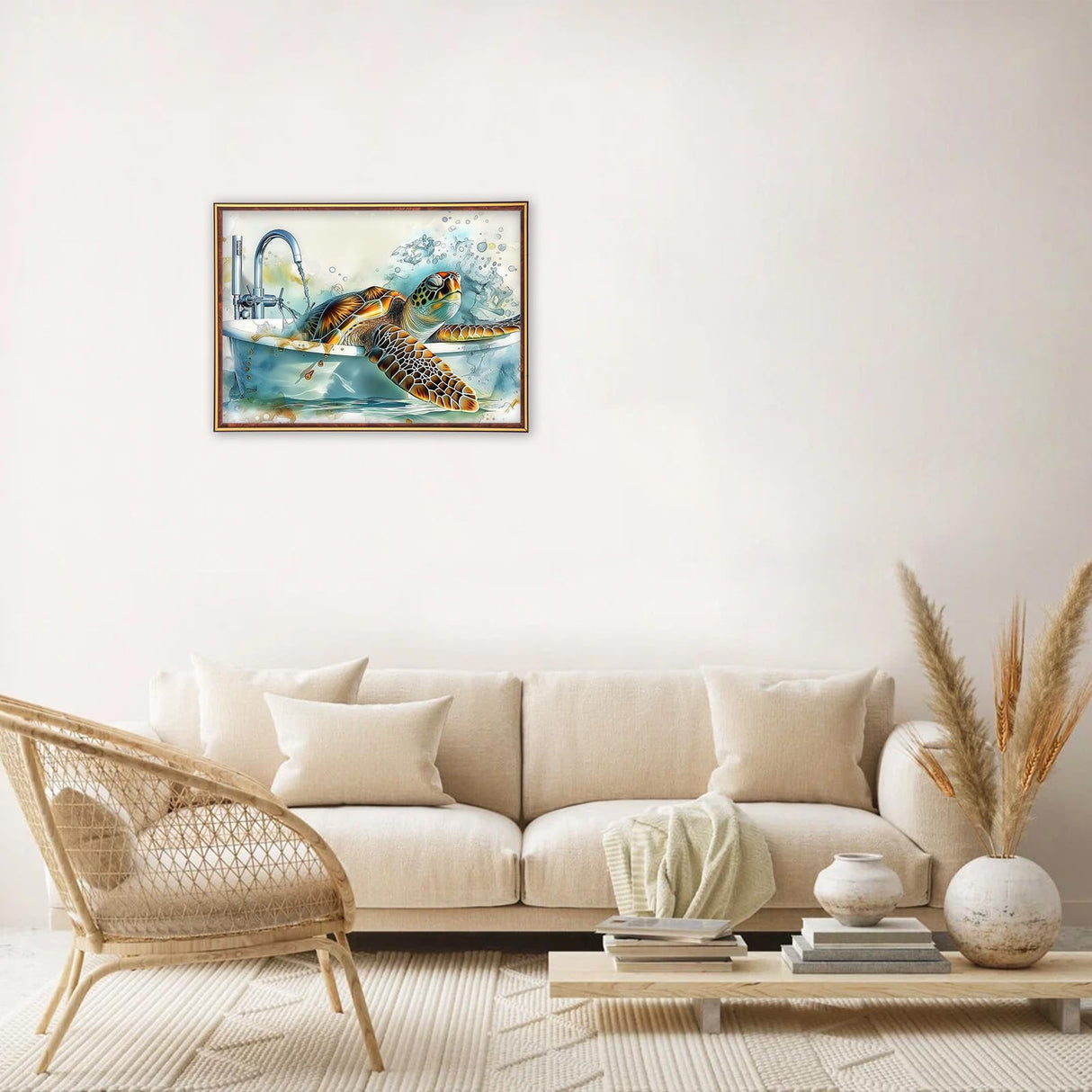 MEIYUDA Sea Turtle Diamond Painting Kits for Adults, 5D Bath Turtle Diamond Art Kits for Beginners, Animals DIY Full Diamonds Art Painting Kit for Home Wall Decor Present 12x16inch MEIYUDA