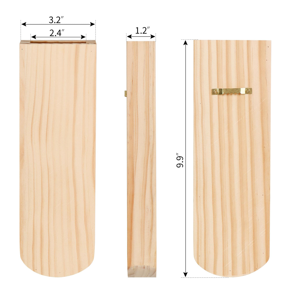 Bylion Wood Wall Planters, Hanging Wall Decor for Indoor Living Room Bedroom Modern Farmhouse Wooden Vase Wood Wall Pocket for Greenery Plants and Dried Flowers (2 Pack) Bylion