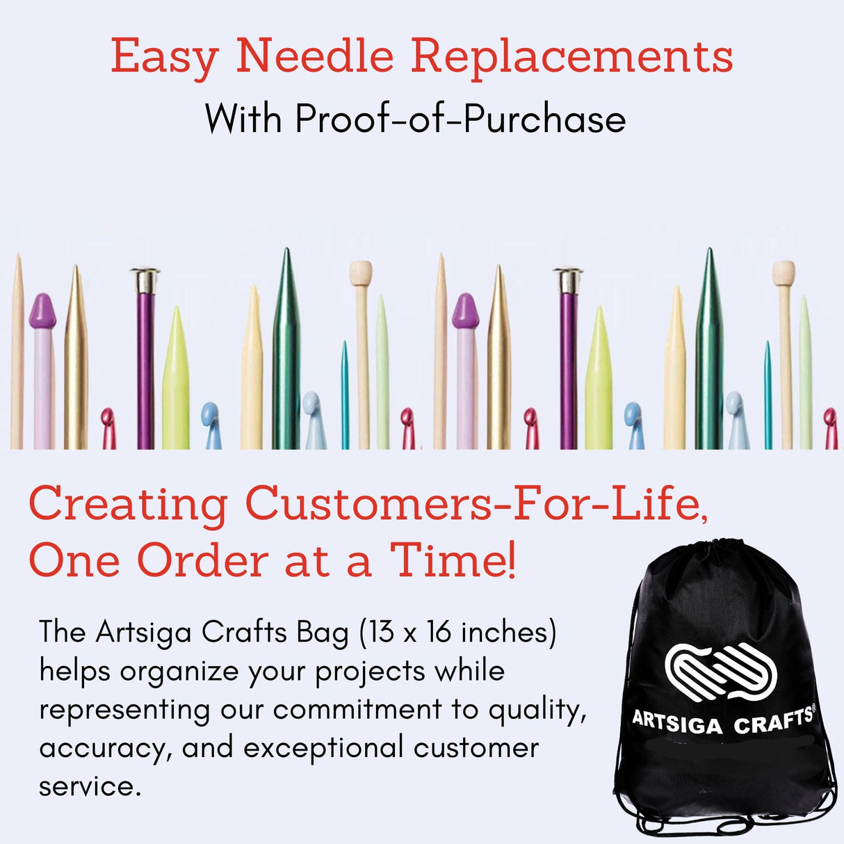 ChiaoGoo Twist Red Lace 4-Inch Small 7400-S Interchangeable Circular Knitting Needle Set, Sizes US 2, 3, 4, 5, 6, 7, 8, Stainless Steel with 4 Cords with Project Bag ChiaoGoo