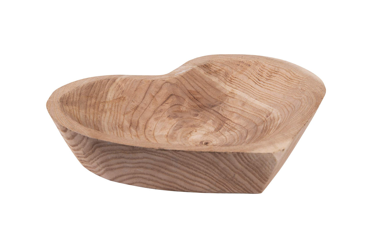 Creative Co-op Decorative Chinaberry Wood Heart Shaped Bowl Creative Co-Op