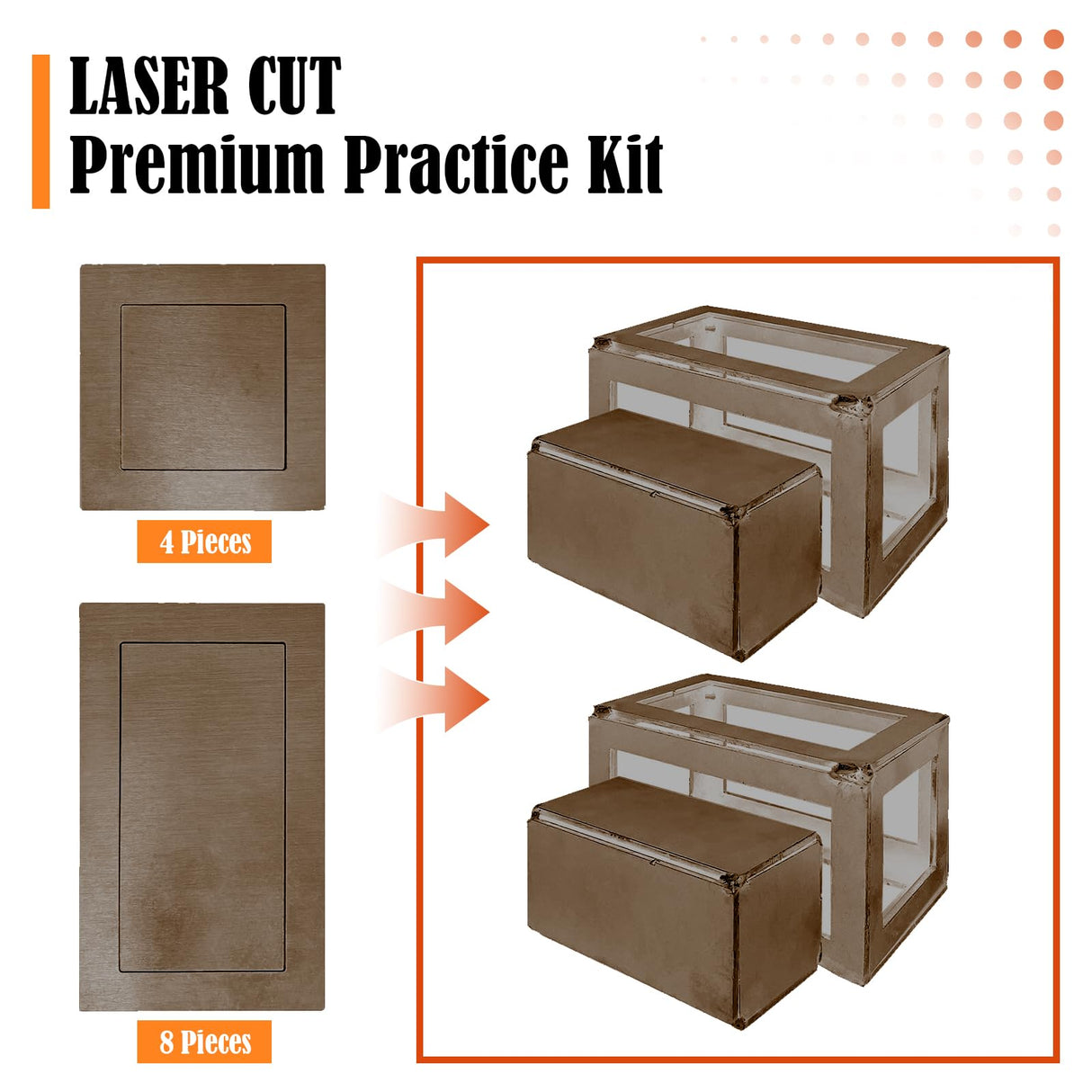 24 Pcs Welding Coupons, 11 Gauge Premium Steel Welding Kit, A36 Steel Plate Welding Equipment, 3x5 3x3 Inch Welding Practice Kit For Beginners, MIG, TIG Stick, Arc, Gas And Brazing Yuleimy