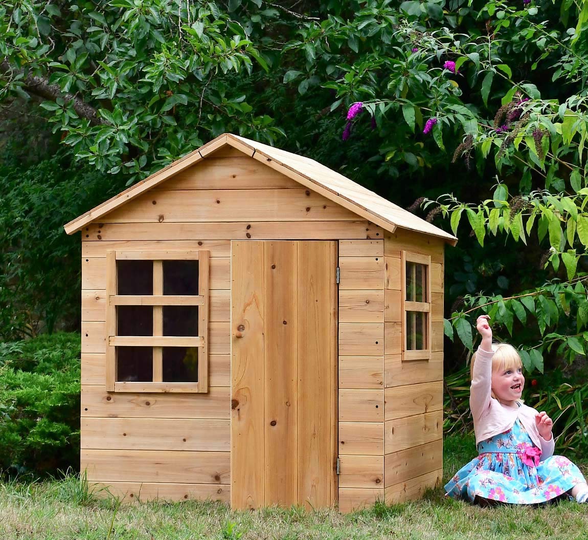 Evermeadow Wooden Playhouse | Garden Games | 51" H x 41" W x 38" D (Playhouse) Garden Games