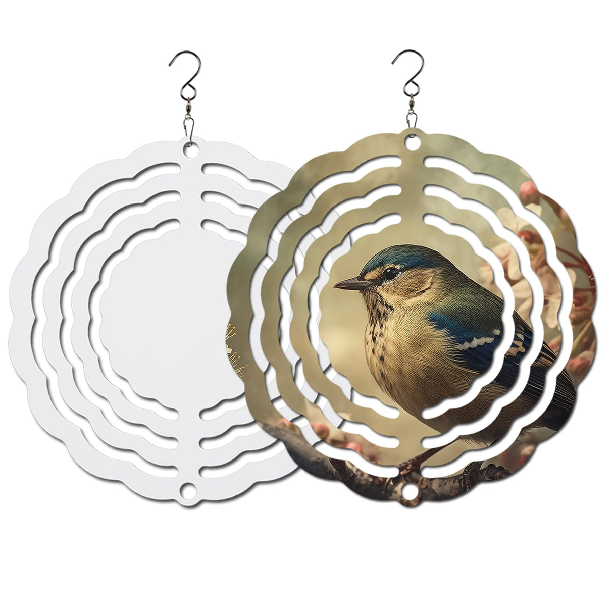 10 pcs Sublimation Wind Spinner Blanks 3 Inch Round 3D Aluminum Sublimation Blanks Wind Spinners Bulk Hanging Wind Spinners DIY Crafts Sublimation Ornaments AiDiYGECO