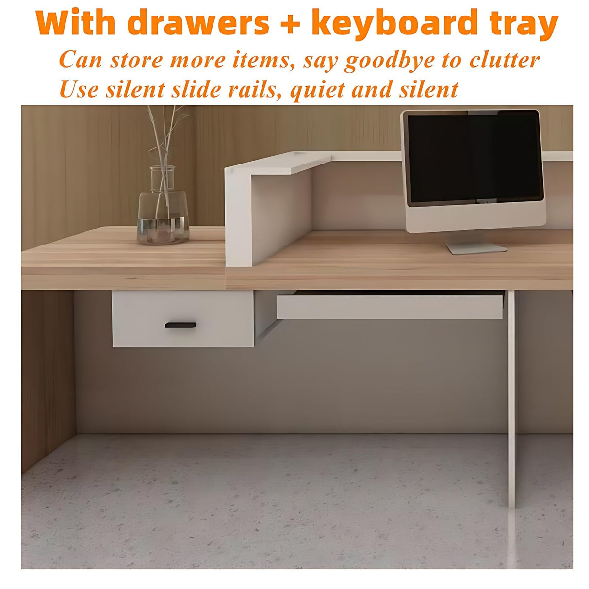 Reception Desk - Modern Front Desk, Checkout Counter, Retail Counter with Hidden Lighting, Customizable Logo, No Assembly Required, Perfect for Professional Spaces (84") ZGNBSD