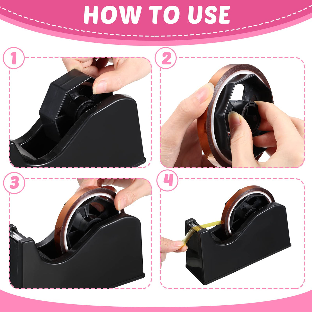 20 Pack Sublimation Heat Tape Dispenser Set Heat Resistant Gloves with Silicone Bumps Heat Tape for Sublimation Mini Cutter Pen Set Weighted Desktop Tape Dispenser Heat Transfer (Black) Sabary