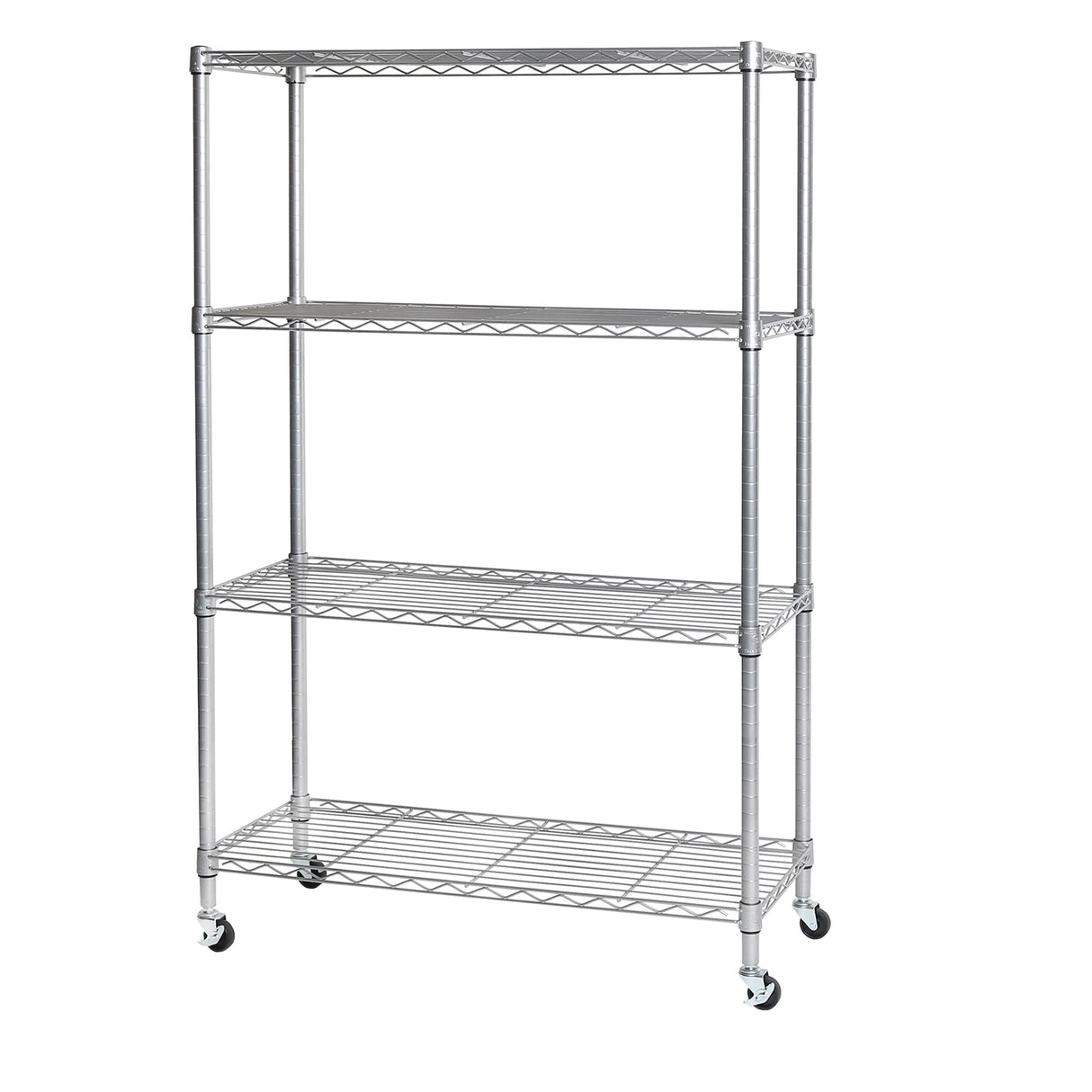 Seville Classics Solid Steel Wire Shelving Storage Unit Adjustable Shelves Organizer Rack, for Home, Kitchen, Office, Garage, Bedroom, Closet, Silver, 4-Tier, 36" W x 14" D Seville Classics