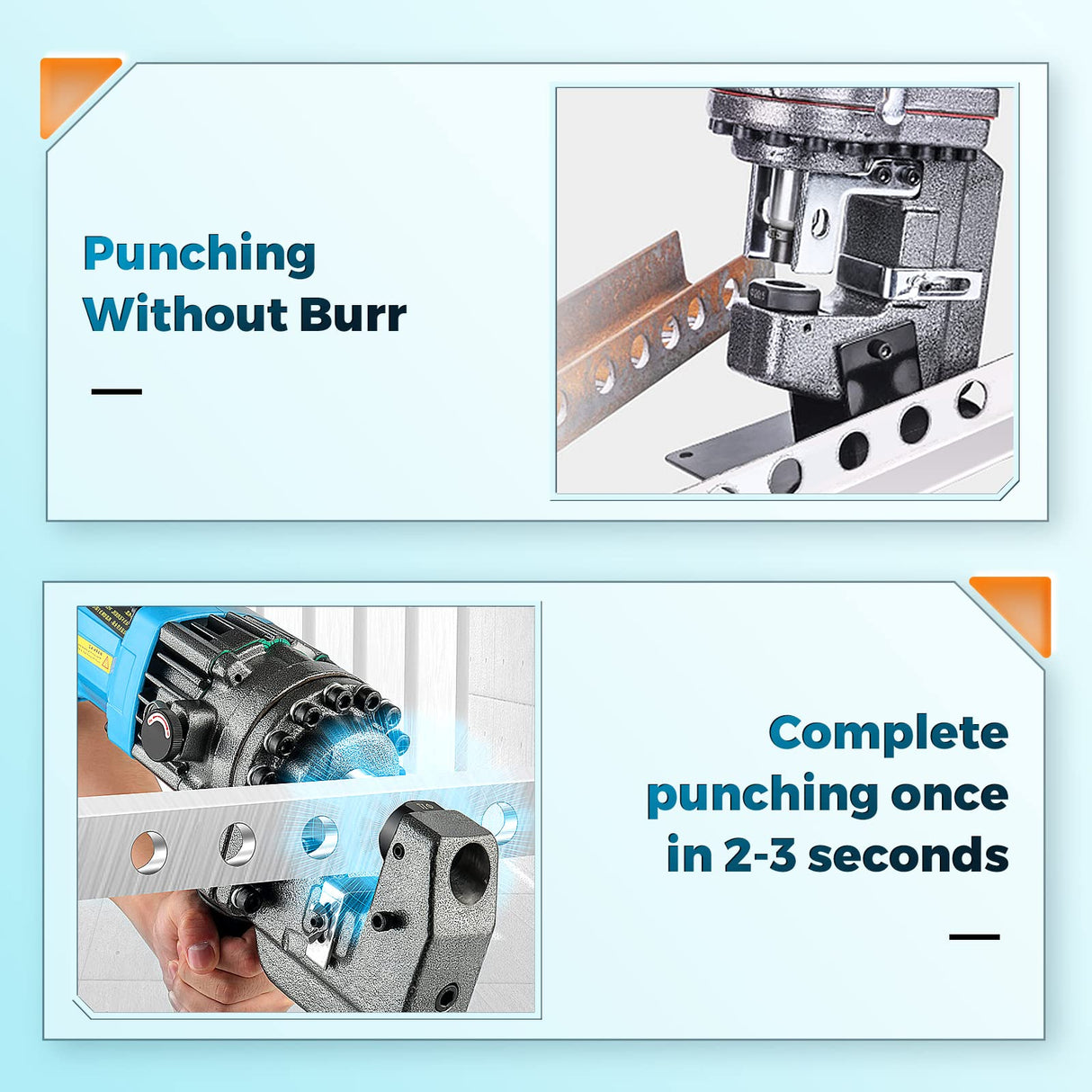 Bonvoisin Electric Hydraulic Hole Puncher Φ1/4"-4/5" 1200W Punching Machine 110V Metal Hole Punch with Carbon Brush 5 Dies for Iron Copper Aluminum Plate Angle Steel Bonvoisin