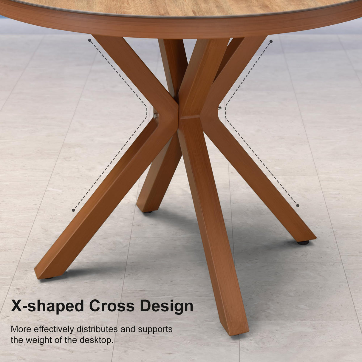 PURPLE LEAF 7 Pieces Round Dining Set Patio Aluminum Modern Round Table and Wicker Chairs with Cushions for Kitchen Backyard Garden Outdoor Furniture Sets PURPLE LEAF