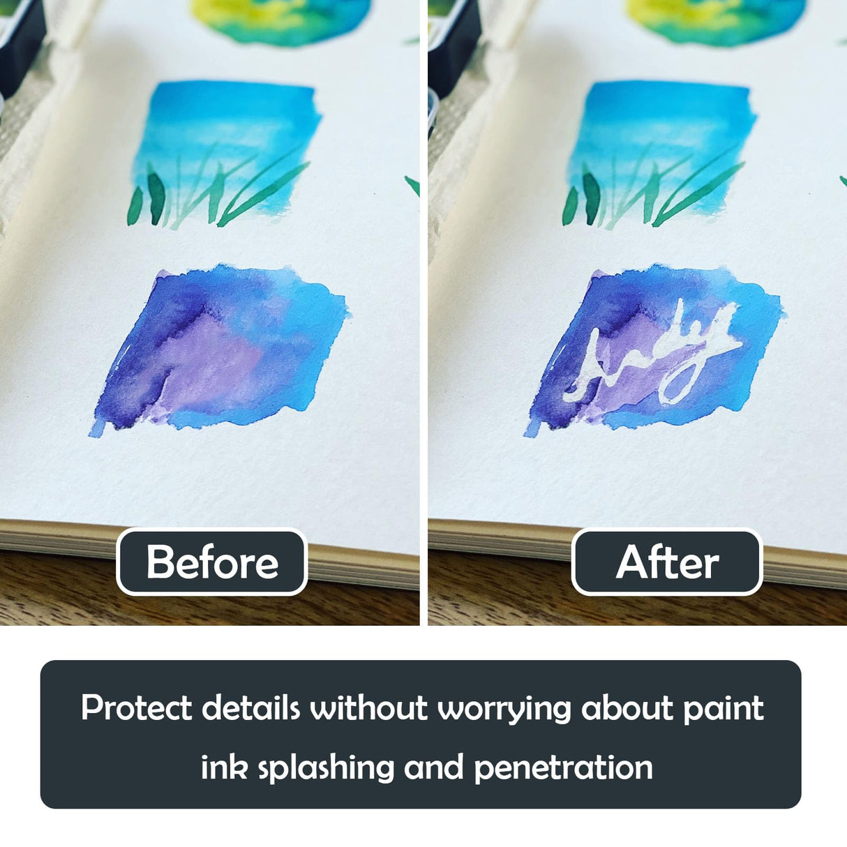 INNOVAYOU White Masking Fluid for Watercolor Painting 60ml, Resistant Ink and Pouring Paint, Watercolor Masking Fluid Keeps Areas Colorless and Edges Sharp INNOVAYOU