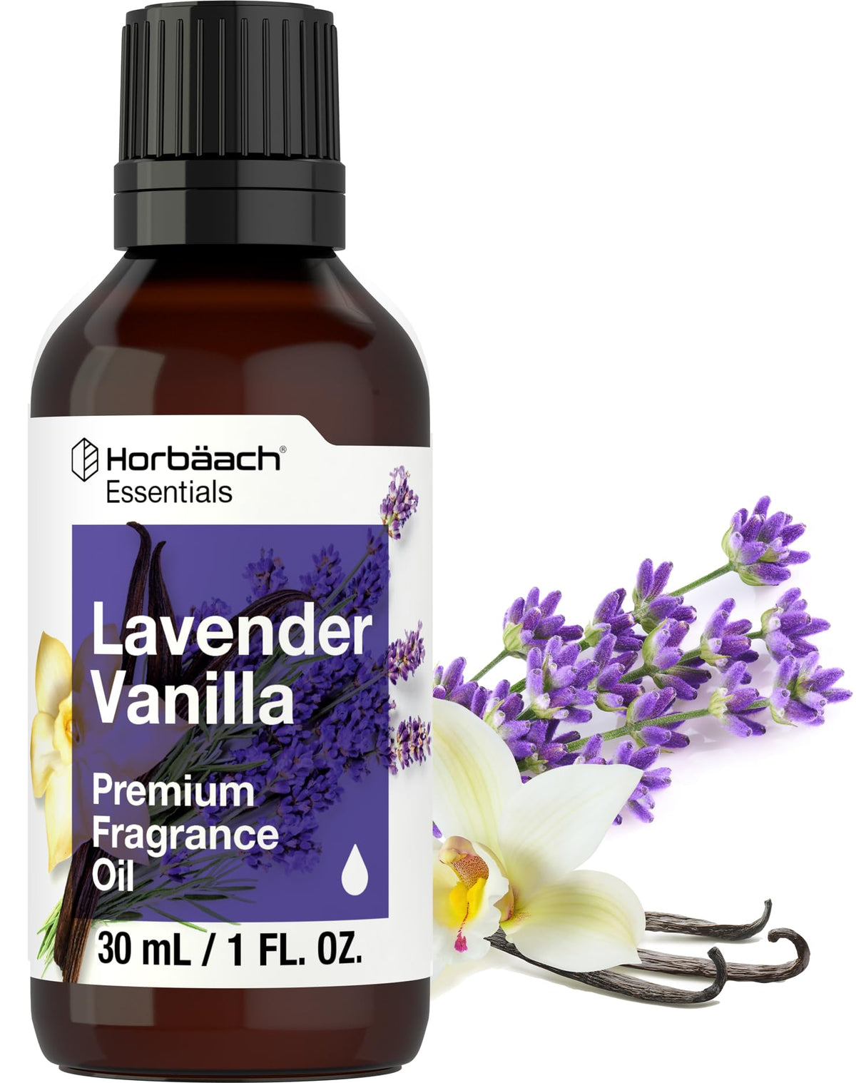 Horbäach Lavender Vanilla Fragrance Oil | 1 fl oz (30ml) | Premium Grade | for Diffusers, Candle and Soap Making, DIY Projects & More Horbäach