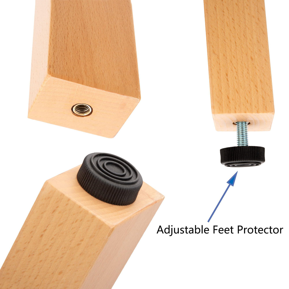 Texphw Wood Table Legs, 16” Heavy Duty Furniture Legs Bench Legs Coffee Desk Legs workbenchs Rustic Industrial Modern Style Dinning Table DIY Leg Set of 2 Texphw