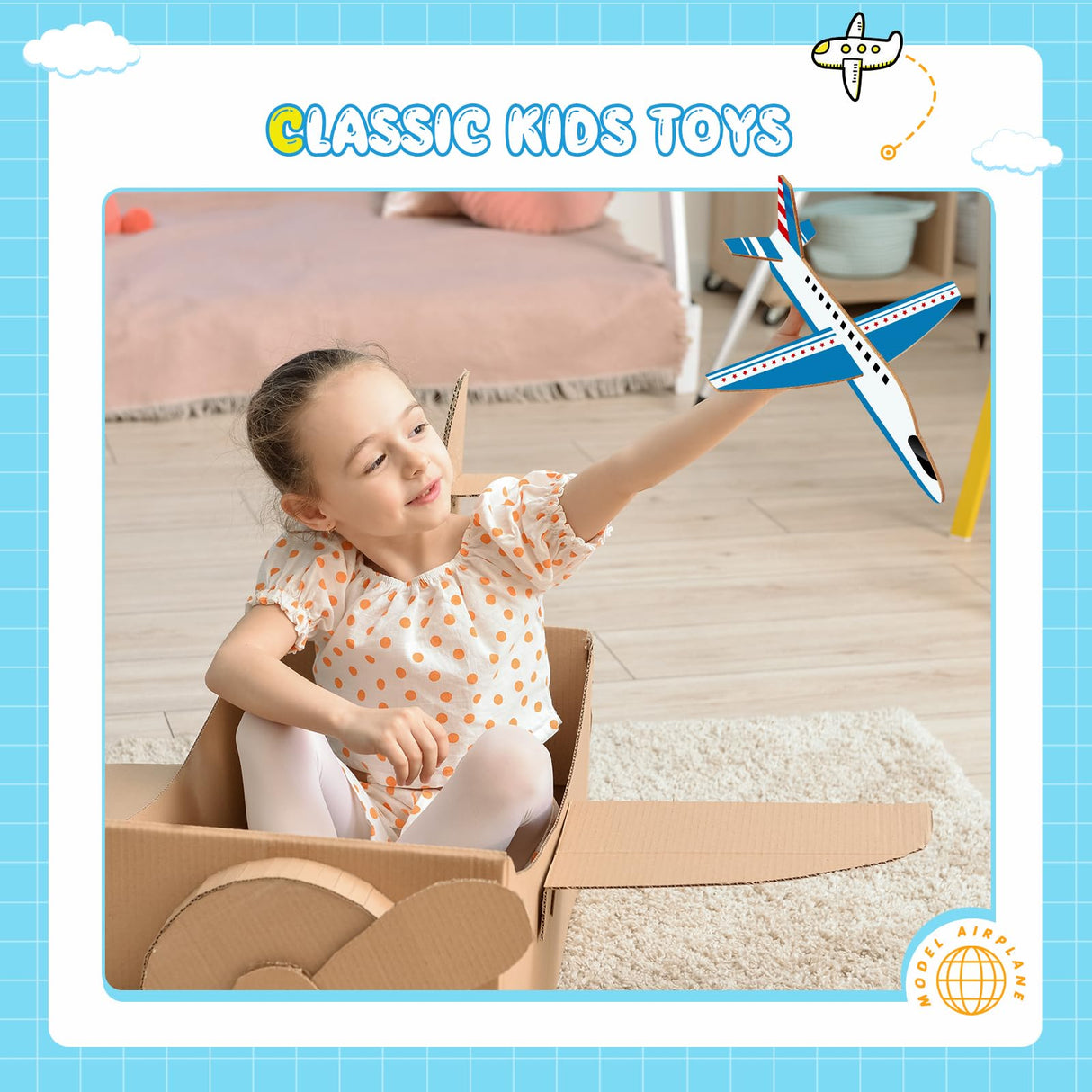 Gejoy 8 Packs Wooden Model Airplane Wood Planes DIY Balsa Wood Kits Handicraft Toy Plane for Birthday Carnival Party(Airplane) Gejoy