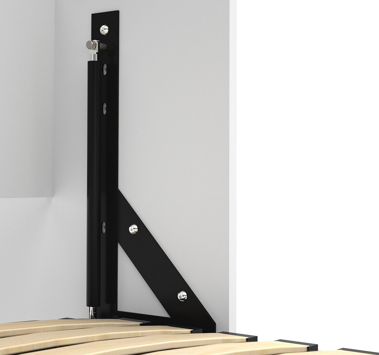 Bestar Versatile Queen Murphy Bed with 2 Shelving Units by White Bestar