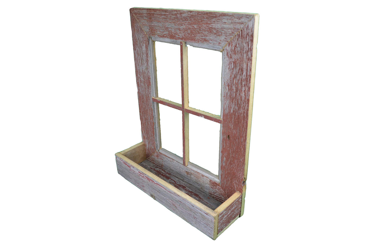 AmishWares, Collectible Handmade Barn Wood Window Frame Flower Box Planter Decoration Home and Garden Primitive and Rustic Barn wood Window Frame Flower Box Barnwood Amish Wares