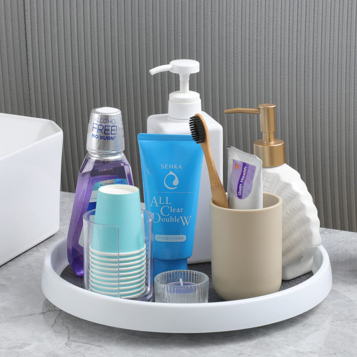 Set of 4, 10 Inch Non-Skid Lazy Susan Organizers - Turntable Rack for Cabinet, Pantry Organization and Storage, Kitchen, Fridge, Bathroom Makeup Vanity Countertop, Under Sink Organizing, Spice Rack LANDNEOO