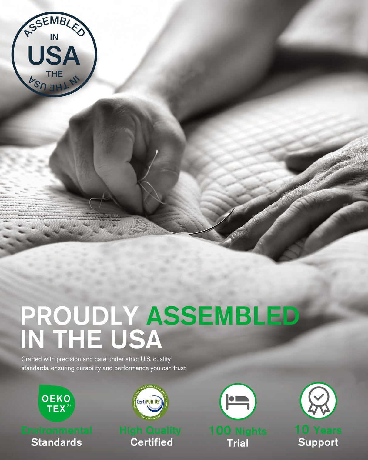 Life Balance Queen Size Mattress, 10 Inch Cooling-Gel Memory Foam Mattress Made in USA, CertiPUR-US Certified Mattresses in a Box, Medium Firm, Pressure Relief, Motion Isolation, CY-10-Q-V Life Balance