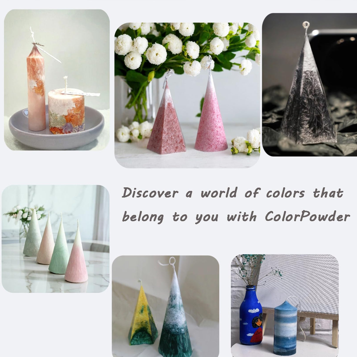 Aufien Pearled Candle 21.4 Oz,Candle Sand Wax DIY Set with 30 Wicks,Refillable Powder Candles Non Toxic,Bead Candle Making Kit for Handmade, Wedding and Party Decorations Orange Blossom Scented Aufien