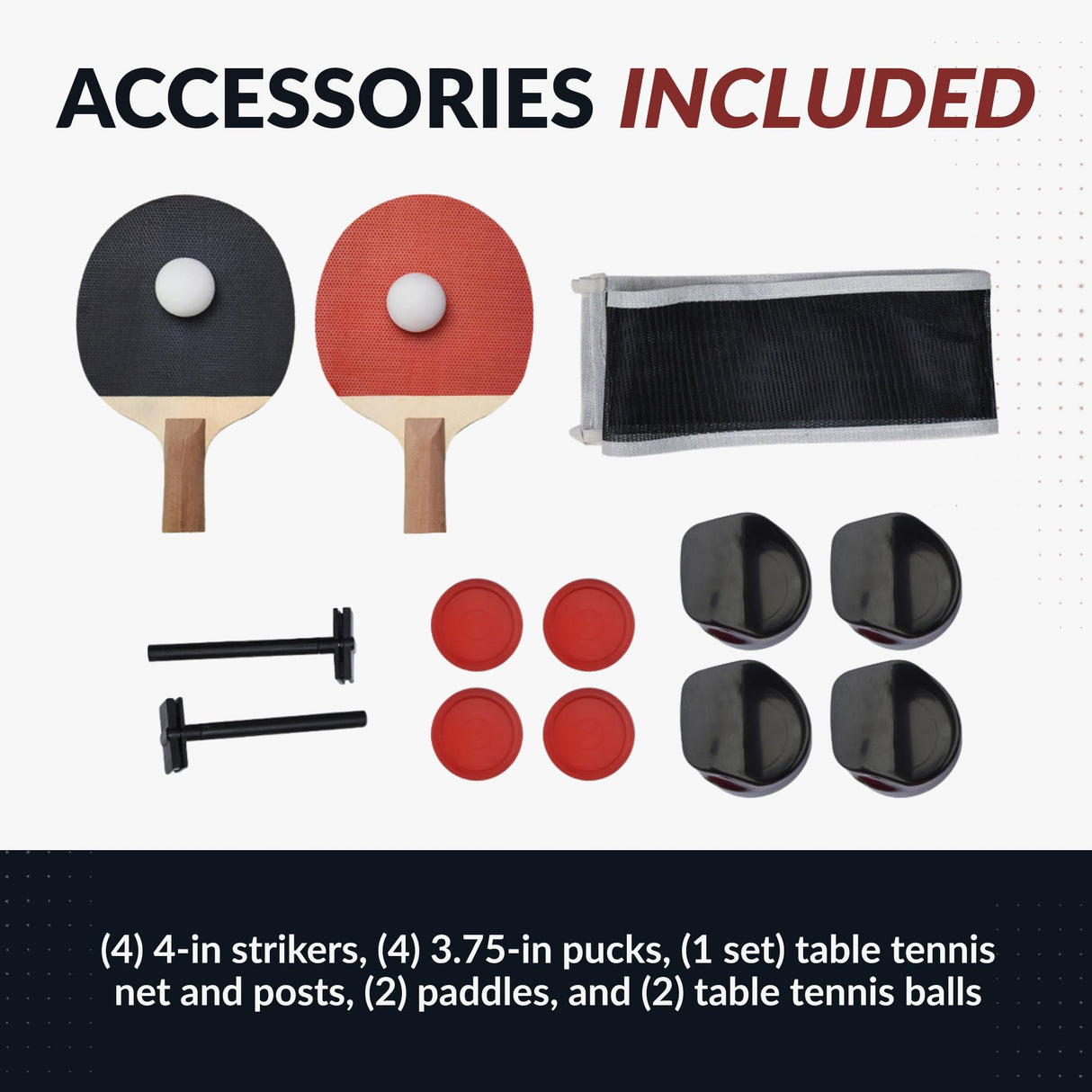 Hathaway Driftwood 7 Ft Air Hockey Table for Home Game Room - with Table Tennis Top, Dining Surface, Electronic Scorer, Two Storage Benches, High-Output Blower, Strikers & Pucks - Driftwood Finish Hathaway