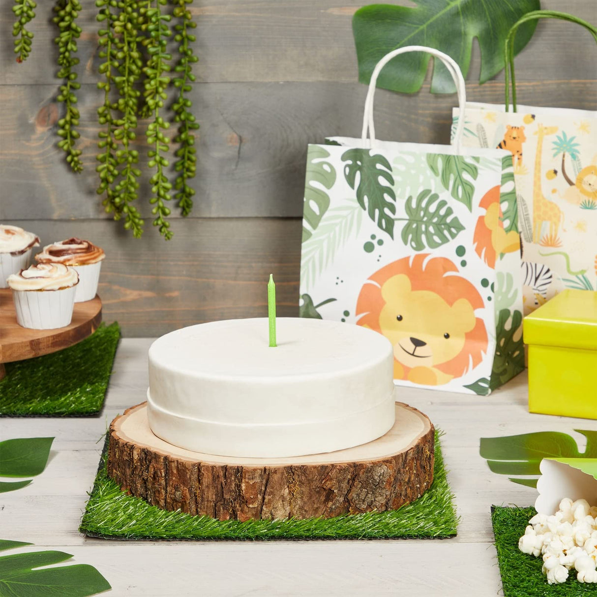 Juvale 4-Pack Non-Slip Artificial Grass Tiles for Indoor & Outdoor Use | 12x12-0.25 in Thick Mats | Easy to Clean & Durable, Soft Like Natural Lawn | Safe for Kids & Pets | Patio, Floor & Wall Decor Juvale