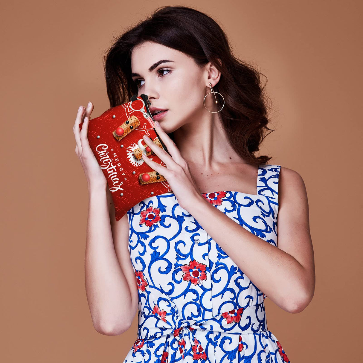 Frienda 8 Pieces Sublimation Blank Cosmetic Bags Set Including DIY Heat Transfer Makeup Bags with Zipper, Keychains, Tassels, Jump Rings for DIY Crafts Back to School Present Frienda