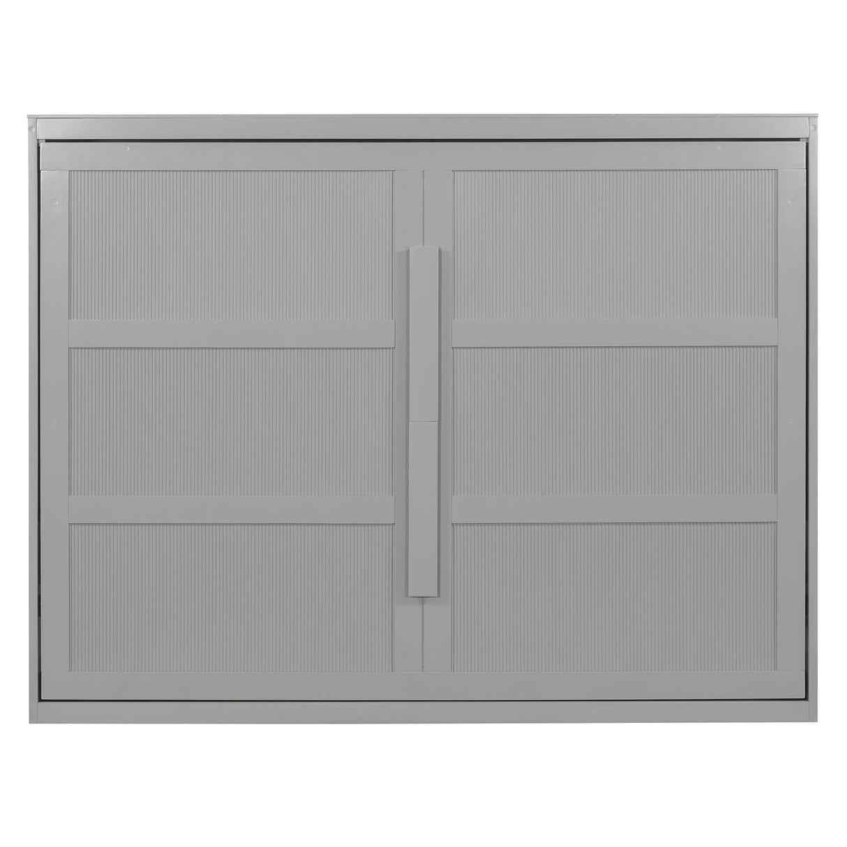 Harper & Bright Designs Queen Size Murphy Bed Wall Bed with LED Lights, Solid Wood Queen Platform Bed, Murphy Chest Bed, Muti-Functional Cabinet Bed for Kids Teens Adult,Gray Harper & Bright Designs