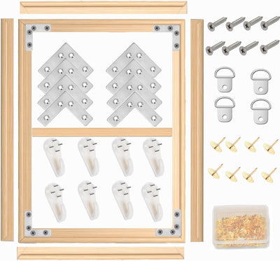 Yeeyeah 2 Pack 24"x 36"Large Canvas Stretcher Bars,Removable Canvas Frames Kit-Easy to Assemble,Wooden Frames Kit for Oil Painting,Diamond Painting,Canvas Painting and Needle Arts Supplies