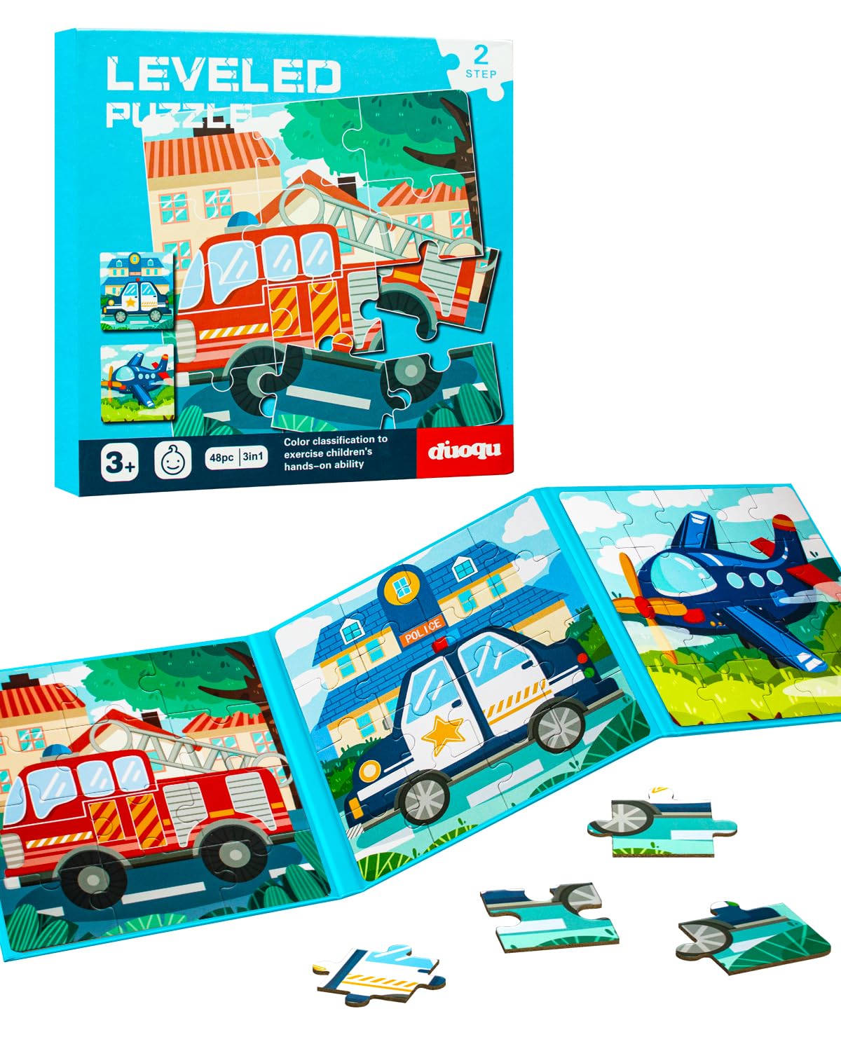 Magnetic Puzzles for Kids 2-4, Travel Puzzles Games for Kids Ages 3-5, Jigsaw Puzzle Book Activities Toy for Kids Boys Girls Ages 3 4 5 in Car, Learning Magnet Toys for Road Trip (Airplane) Unistylar