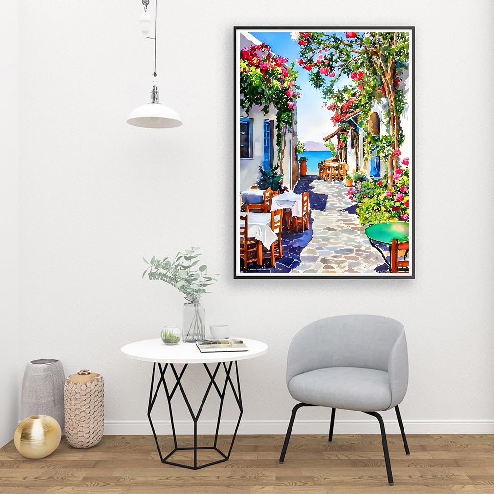 Paint by Numbers Kit for Adults - Scenery Paint by Numbers on Canvas for Beginners, DIY Acrylic Simple Landscape Paint by Number for Gift Home Wall Decor 16x20 Inch AALBLAC