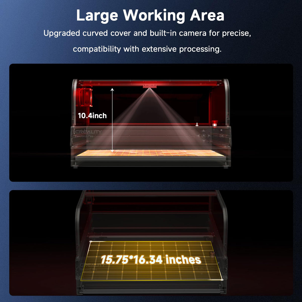 Creality Laser Engraver Enclosed, Falcon2 Pro 40W Output Laser Cutter with 1.6W Laser Module, 25000mm/min Speed Laser Cutter Machine with Air Assist, Auto Fan, Camera Positioning for Wood and Metal Creality