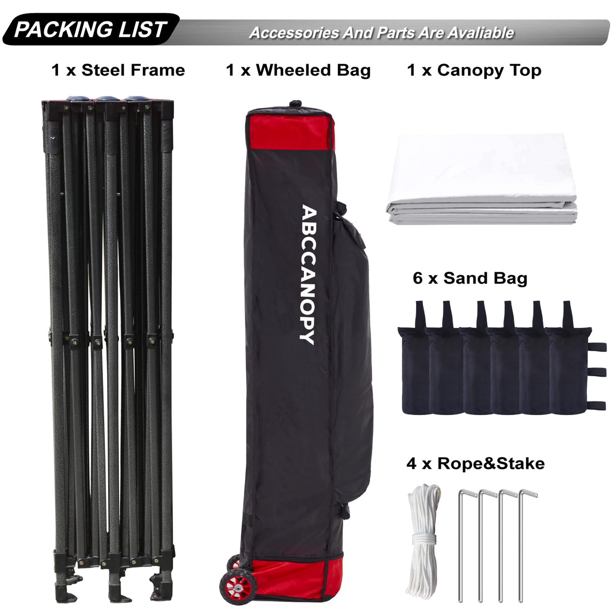 ABCCANOPY Patio Pop Up Canopy Tent 10x20 Commercial-Series(White) ABCCANOPY