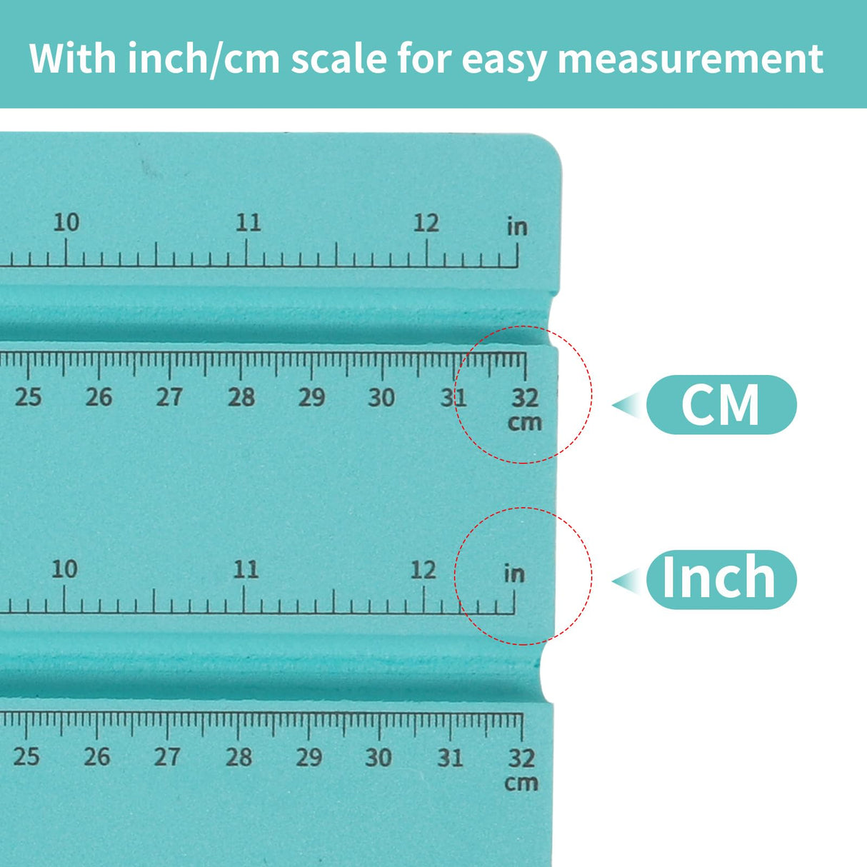 PYD Life Sublimation Pens Straws Wrapping Measuring Tools Sublimation Accessories Mint Green Foam Holding with Inch/CM Scale for 0.3" 0.4" 0.5" Three Diameters PYD Life