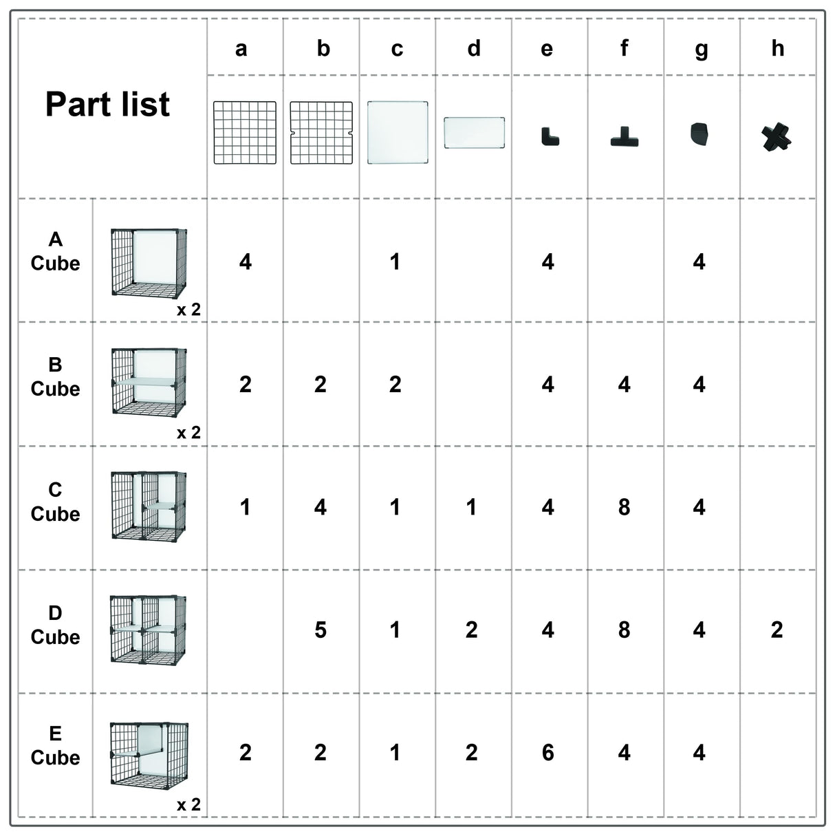 AWTATOS Wire Grid 8 Cube Closet Organizer - Stackable Storage Shelf, Metal Shelving Unit for Bedroom, Black AWTATOS