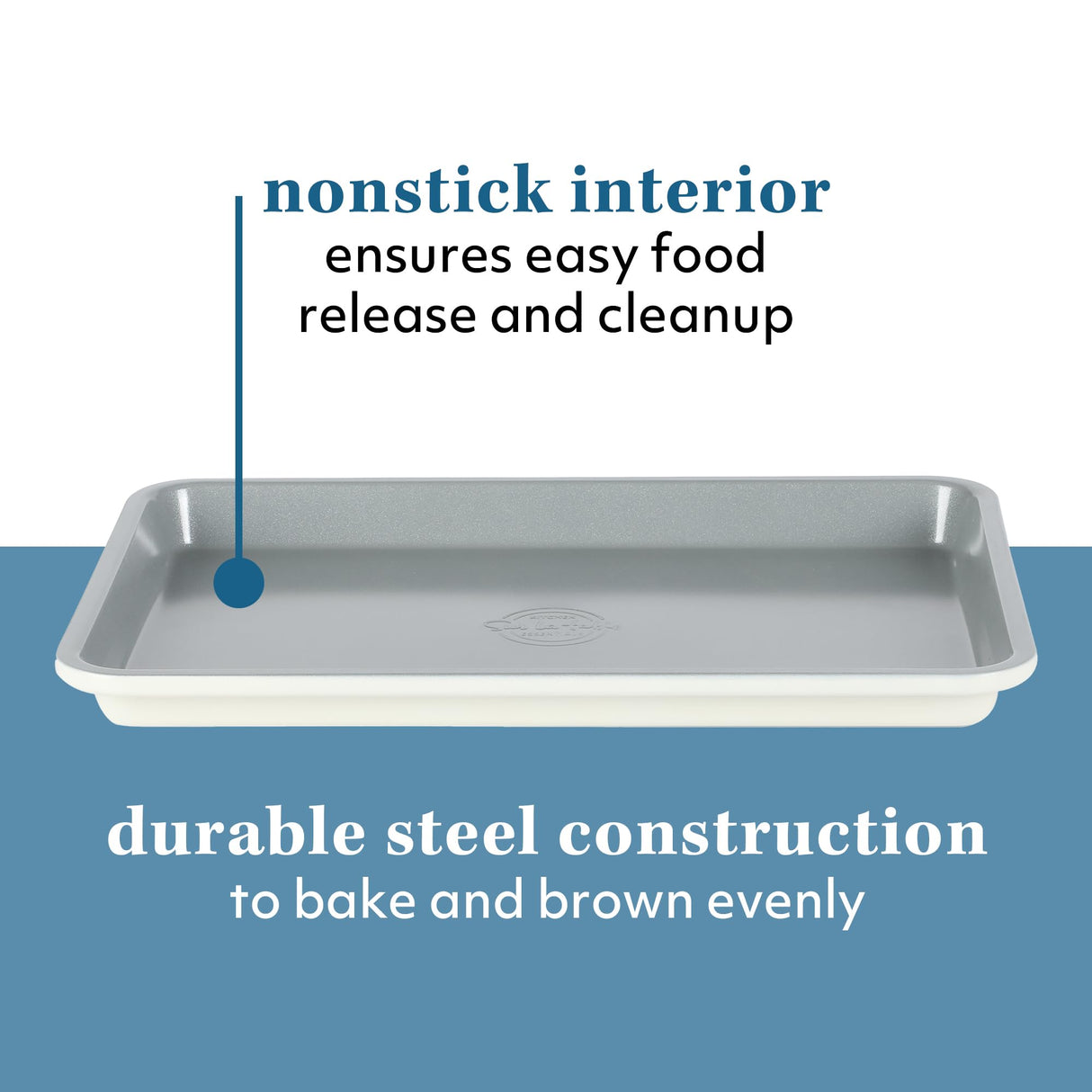 Sur La Table Kitchen Essentials Bake Sale 13 X 9 Inch PFOA, PFAS, PTFE Free Nonstick Cookie/Baking Sheet - Linen White Sur La Table