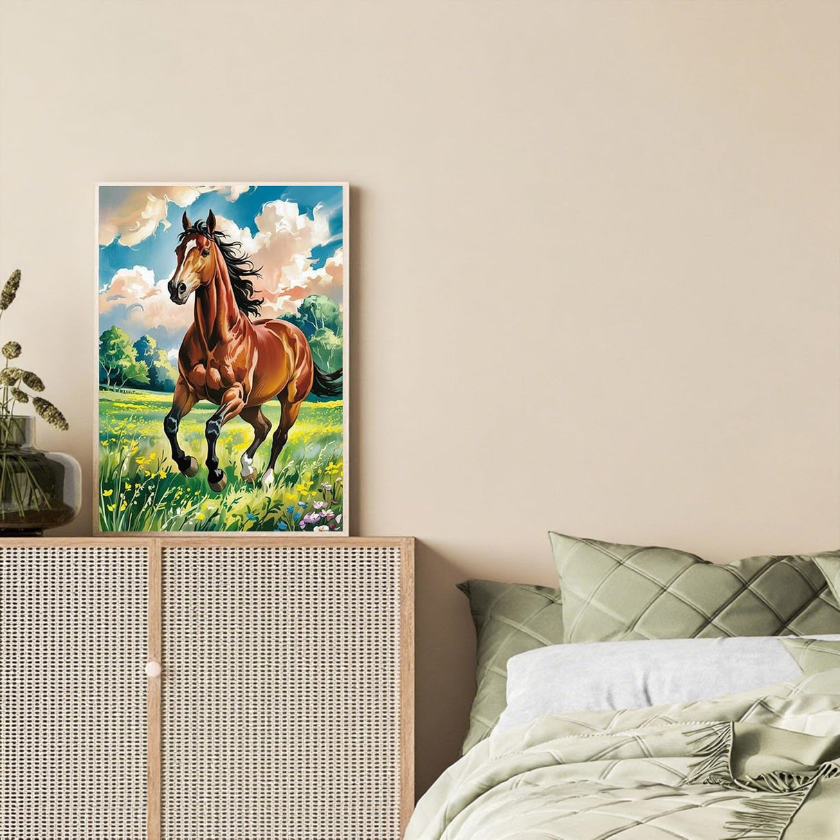 Aestalrcus Horse Paint by Numbers for Adults, Paint by Numbers Kit for Adults Horse, Adult Paint by Number Gifts and Home Decor 16x20 Inch Aestalrcus