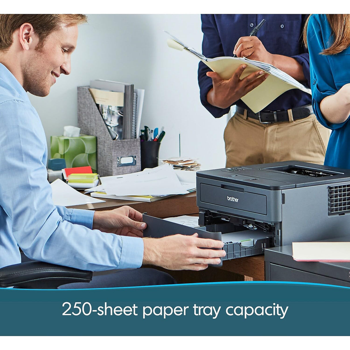 Brother US HLL2370DW Compact Laser Printer HL-L2370DW,Up to 36ppm,Up to 2400 x 600 dpi,Wireless 802.1 Brother